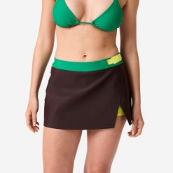 Spódnico-spodenki surfingowe Decathlon ViVi seria limitowana. Brązowe szorty sportowe damskie Decathlon, l, bez wzorów, z elastanu, klasyczne, na fitness i siłownię. Za 219.99 zł.
