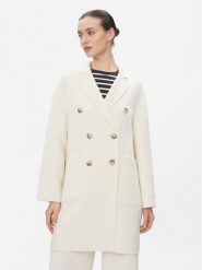 MAX&Co. Płaszcz wełniany Riccardo Biały Regular Fit. Białe płaszcze damskie MAX&Co., bez wzorów, z wełny, bez kaptura. Za 2,889.00 zł.