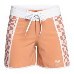Szorty kąpielowe damskie ROXY Printed BSH 5". Brązowe szorty sportowe damskie Roxy, na lato, xs, bez wzorów, z elastanu, sportowe, żeglarskie. Za 109.99 zł.