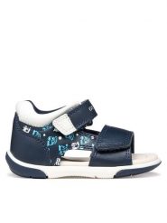 Geox Sandały B Sandal Zapito Boy B556EA 05404 C4P1Z Granatowy. Niebieskie sandały chłopięce Geox, ze skóry, bez zapięcia. Za 179.99 zł.