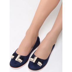 Granatowe Balerinki Lilium. Niebieskie baleriny damskie Born2be, z materiału. Za 69.99 zł.