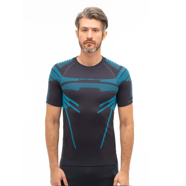 Koszulka termoaktywna Męska Brubeck DRY. Niebieskie koszulki sportowe męskie Brubeck, m, bez wzorów, z poliamidu, bez kołnierzyka, bez ramiączek, do biegania. Za 129.99 zł.