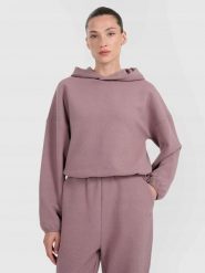 BLUZA DAMSKA DRESOWA 4F Z DZIANINY O SPLOCIE WAFLOWYM TSWSF1847 KOLOR BRĄZOWY. Brązowe bluzy damskie 4f, l, bez wzorów, z dresówki, bez kaptura. Za 179.99 zł.