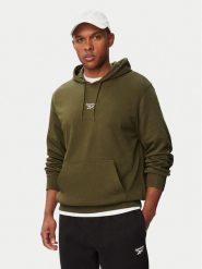 Reebok Bluza Babb RK25550CCM Zielony ciemny Regular Fit. Zielone bluzy męskie Reebok, m, bez wzorów, z bawełny, bez kaptura. Za 229.99 zł.