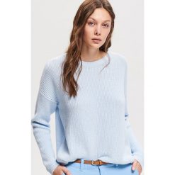 Bawełniany sweter - Niebieski. Swetry damskie marki Reserved. Za 59.99 zł.