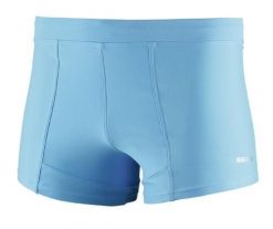 Beco męskie bokserki kąpielowe turkusowe. Niebieskie kąpielówki męskie 47 Brand, m, bez wzorów, z elastanu, krótkie, na fitness i siłownię. Za 220.99 zł.