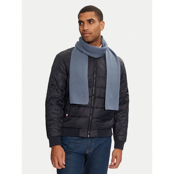 Szalik Tommy Hilfiger. Niebieskie szaliki męskie Tommy Hilfiger, bez wzorów. Za 149.99 zł.