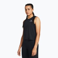 Top Damski Treningowy Under Armour Vanish Energy Crop Tank. Czarne obuwie sportowe damskie Under Armour, bez wzorów, na fitness i siłownię. Za 94.99 zł.