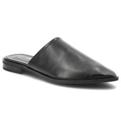 Klapki damskie S.Barski, cholewka ze skóry naturalnej licowej wsuwany fason, czarne, JC61-1004. Czarne klapki damskie S.BARSKI, bez wzorów, ze skóry, bez obcasa. Za 239.00 zł.