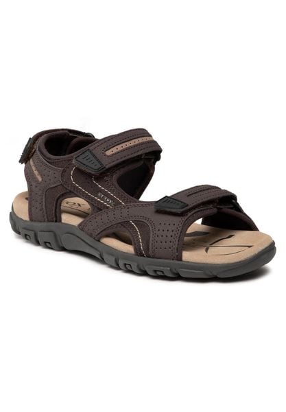 Sandały Geox S.Strada. Brązowe sandały męskie Geox, z gumy, bez zapięcia. Za 364.90 zł.