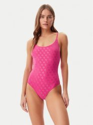 Guess Strój kąpielowy E5GJ14 MC040 Różowy Regular Fit. Czerwone kostiumy jednoczęściowe damskie Guess, xl, z aplikacjami, z syntetyku. Za 289.99 zł.