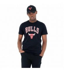 T-shirt de Ginástica 100% Algodão Team Logo Chicago Bulls Preto. Czarne t-shirty męskie New Era, m, bez wzorów, z bawełny, bez kołnierzyka. Za 154.35 zł.