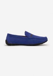 Niebieskie Mokasyny Lysosi. Niebieskie mokasyny męskie Born2be, ze skóry, bez zapięcia. Za 139.99 zł.