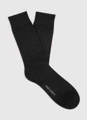 PAKOLORENTE - Gładkie czarne skarpety męskie. Czarne skarpety męskie Pako Lorente, bez wzorów, z bawełny. Za 49.99 zł.