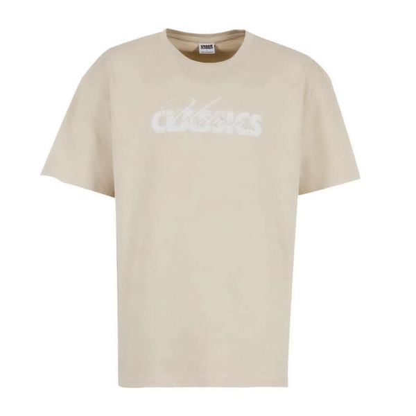 Męska Koszulka Cursive Logo Heavyweight Oversized T-shirt. Brązowe koszulki sportowe męskie Urban Classics, l, bez wzorów, bez kołnierzyka, bez ramiączek, trekkingowe. Za 84.99 zł.