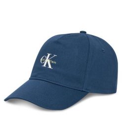 Czapka z daszkiem Calvin Klein. Niebieskie czapki i kapelusze męskie Calvin Klein, bez wzorów. Za 89.99 zł.