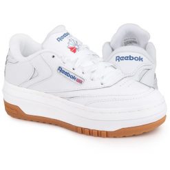 Buty sportowe damskie snekersy Reebok CLUB C EXTRA. Białe obuwie sportowe damskie Reebok, bez wzorów, z gumy, trekkingowe, Reebok Club. Za 302.56 zł.