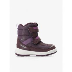 Buty zimowe dla dziewczynki Viking Footwear Play Reflex Warm GTX 2V. Fioletowe buty zimowe dziewczęce Viking, bez wzorów, bez zapięcia. Za 298.99 zł.