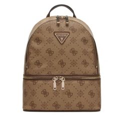 Plecak Guess. Brązowe plecaki damskie Guess, z aplikacjami. Za 449.99 zł.