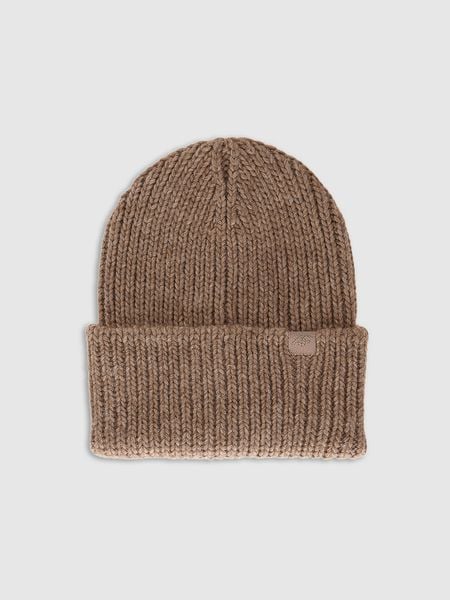 4F Czapka zimowa damska - brązowa Uniwersalny. Brązowe czapki i kapelusze damskie 4f, na zimę, bez wzorów, z materiału. Za 99.99 zł.