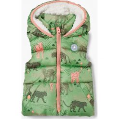 Mango Kids - Bezrękawnik dziecięcy Vestg 74-98 cm. Brązowe kurtki i płaszcze dla dziewczynek Mango Kids, z materiału. Za 79.90 zł.