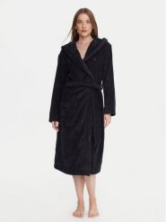 Tommy Hilfiger Szlafrok UW0UW06153 Granatowy. Niebieskie szlafroki damskie Tommy Hilfiger, s, bez wzorów, z bawełny, bez ramiączek, bez kaptura. Za 389.99 zł.