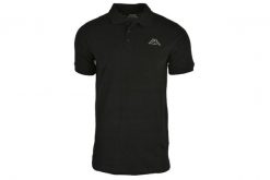 Koszulka treningowa męska Kappa PELEOT. Czarne koszulki polo męskie Kappa, m, bez wzorów, z bawełny, bez kołnierzyka, bez ramiączek, na golfa. Za 59.99 zł.