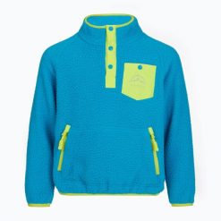 Bluza polarowa dziecięca KADVA RODIA KDG. Niebieskie bluzy dla chłopców KADVA, bez wzorów, z dzianiny, bez ramiączek, bez kaptura. Za 109.99 zł.
