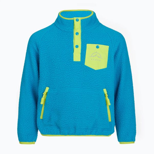 Bluza polarowa dziecięca KADVA RODIA KDG. Niebieskie bluzy dla chłopców KADVA, bez wzorów, z dzianiny, bez ramiączek, bez kaptura. Za 93.99 zł.