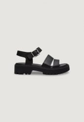 Buty sportowe Kobieta TIMBERLAND STST BACKSTRAP SANDAL. Czarne obuwie sportowe damskie Timberland, bez wzorów, ze skóry. Za 519.80 zł.