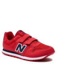 New Balance Sneakersy GV500CRN Czerwony. Czerwone buty sportowe chłopięce New Balance, bez wzorów, z materiału, bez zapięcia. Za 169.99 zł.