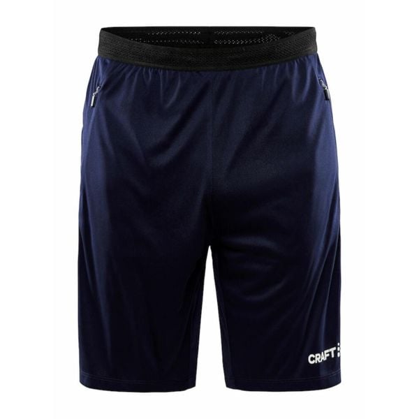 Spodenki treningowe męskie Craft Evolve Zip Pocket. Niebieskie spodnie sportowe męskie Craft, l, bez wzorów, z dresówki, casualowe. Za 167.00 zł.