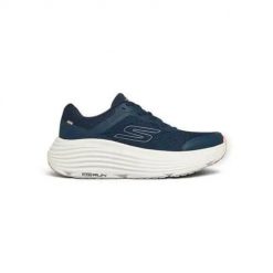 Buty do biegania damskie Skechers Max Cushioning Endeavour. Niebieskie obuwie sportowe damskie Skechers, bez wzorów, z materiału, do biegania. Za 457.00 zł.