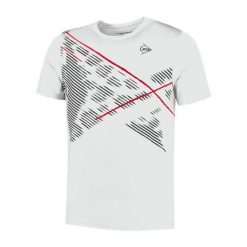 Koszulka sportowa męska Dunlop Game 1 Tee. Białe koszulki sportowe męskie Dunlop, m, bez wzorów, bez kołnierzyka, bez ramiączek. Za 189.99 zł.