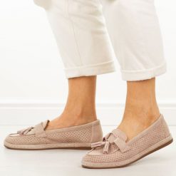 Różowe skórzane mokasyny damskie Filippo Dp7669/26. Czerwone mokasyny damskie Filippo, z jeansu, casualowe. Za 219.00 zł.