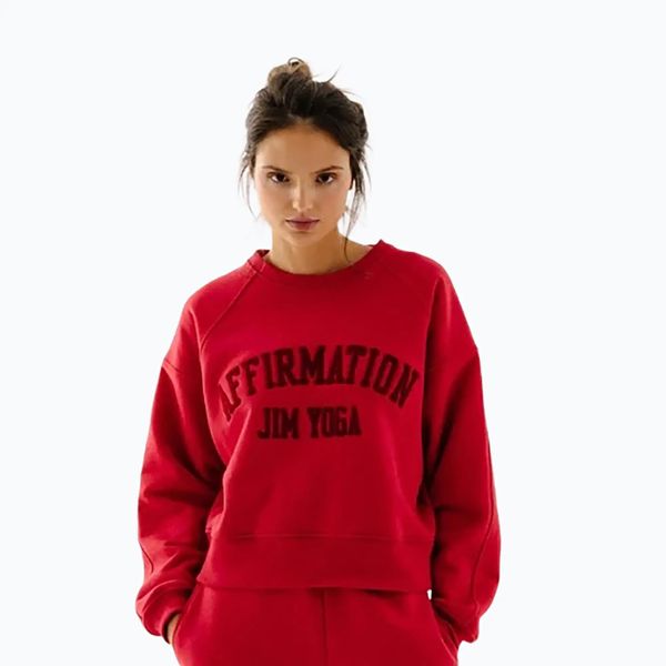 Bluza polarowa damska JoyInMe Classic Pullover. Czerwone bluzy damskie Joy in me, bez wzorów, z bawełny, bez kaptura. Za 432.99 zł.