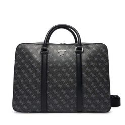 Torba na laptopa Guess. Czarne torby na laptopa męskie Guess, z aplikacjami. Za 589.99 zł.
