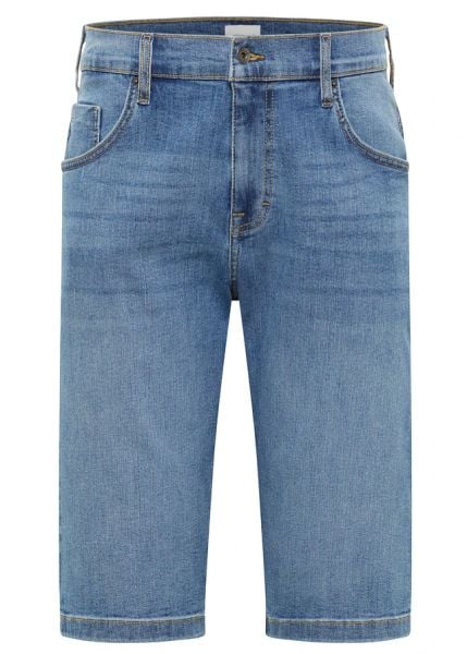 Bermudy ze stretchem. Niebieskie jeansy męskie bonprix, klasyczne. Za 139.99 zł.