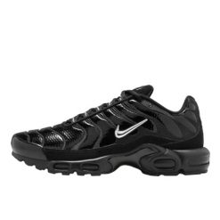 Buty do chodzenia dla dorosłych Air Max Plus Black Chrome. Czarne obuwie sportowe damskie Nike, bez wzorów, z materiału, trekkingowe. Za 1,762.40 zł.