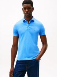 Tommy Hilfiger koszulka polo Mężczyźni Bawełna niebieski, XXL. Niebieskie koszulki polo męskie Tommy Hilfiger, m, bez wzorów, z bawełny, bez kołnierzyka, bez ramiączek. Za 279.95 zł.