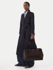 Calvin Klein Torebka Ck Croc Snap Large Tote LV04F3904G Brązowy ciemny. Brązowe torebki do ręki damskie Calvin Klein, bez wzorów, ze skóry, bez dodatków. Za 749.99 zł.