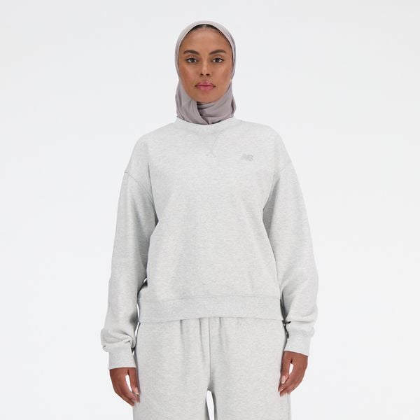 Bluza damska New Balance WT41500AHH – szara. Szare bluzy damskie New Balance, l, bez wzorów, z bawełny, bez kaptura. Za 339.99 zł.