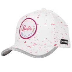 Czapka z daszkiem Capslab Barbie Logo White/Pink - CL/BA1/2/CB/BAR2. Białe czapki i kapelusze damskie CapsLab, bez wzorów, sportowe. Za 109.00 zł.