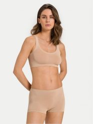 Hanro Biustonosz top Touch Feeling 71810 Beżowy. Brązowe biustonosze Hanro, bez wzorów, z syntetyku. Za 159.99 zł.