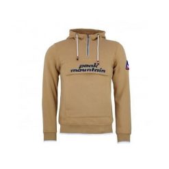 Bluza z kapturem Peak Mountain Ceflow. Brązowe bluzy męskie Peak Mountain, bez wzorów, z polaru, z kapturem, narciarskie. Za 214.50 zł.
