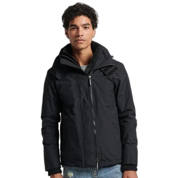 Wodoodporna kurtka Superdry Pop Arctic SD-Windcheater. Czarne kurtki męskie Superdry., s, bez wzorów, z elastanu, bez kaptura. Za 337.25 zł.