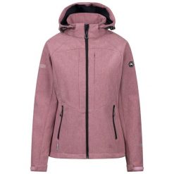 Trespass Fryatt - Damska kurtka softshell Light Mulberry Marl. Fioletowe kurtki damskie Trespass, z aplikacjami, z gumy, bez kaptura. Za 414.99 zł.