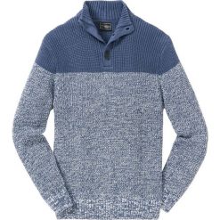 Sweter ze stójką bonprix indygo-biały. Swetry przez głowę męskie marki bonprix. Za 99.99 zł.