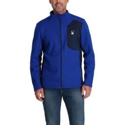 Sweter polarowy męski Spyder Bandit. Niebieskie swetry przez głowę męskie Spyder, na zimę, m, bez wzorów, z polaru, bez kołnierzyka. Za 649.00 zł.