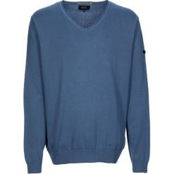 Sweter "Reakti" w kolorze niebieskim. Niebieskie swetry przez głowę męskie Camel Active, m, bez wzorów, z bawełny, bez kołnierzyka. W wyprzedaży za 131.95 zł.